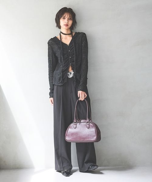 PAGEBOY（ページボーイ）の「イージケアスラックス《マシンウォッシャブル》（スラックス・レディース・ブラック/グレー/ベージュ・SMALL/MEDIUM）」の6枚目の写真