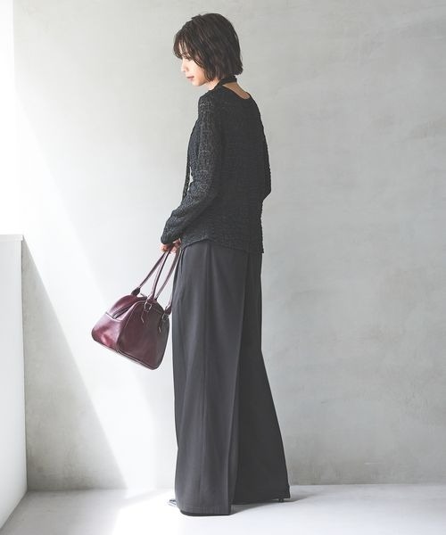 PAGEBOY（ページボーイ）の「イージケアスラックス《マシンウォッシャブル》（スラックス・レディース・ブラック/グレー/ベージュ・SMALL/MEDIUM）」の7枚目の写真