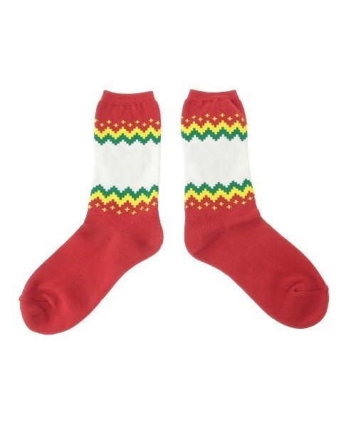 Candy Stripper（キャンディストリッパー）の「NEVER EVER NORDIC ソックス（ソックス/靴下・レディース・レッド/エメラルド・FREE）」の3枚目の写真