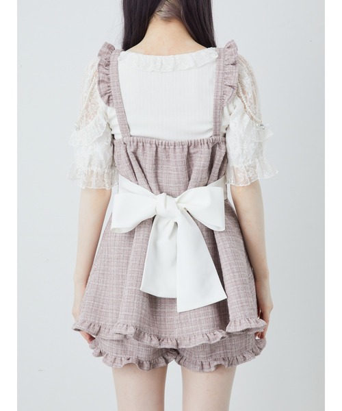 Ank Rouge（アンクルージュ）の「ハートエプロンツイードSETUP（ワンピース・レディース・ピンク/レッド/ブラック・M）」の13枚目の写真