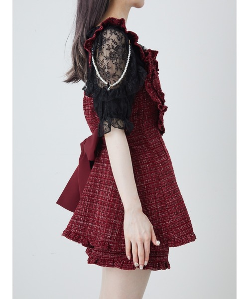 Ank Rouge（アンクルージュ）の「ハートエプロンツイードSETUP（ワンピース・レディース・ピンク/レッド/ブラック・M）」の22枚目の写真