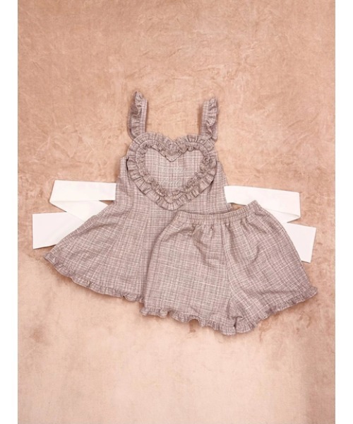 Ank Rouge（アンクルージュ）の「ハートエプロンツイードSETUP（ワンピース・レディース・ピンク/レッド/ブラック・M）」の8枚目の写真