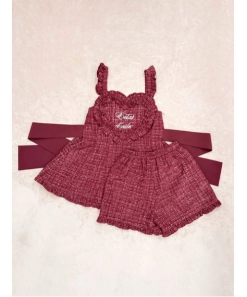 Ank Rouge（アンクルージュ）の「ハートエプロンツイードSETUP（ワンピース・レディース・ピンク/レッド/ブラック・M）」の9枚目の写真