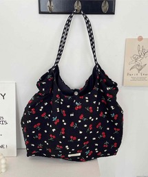 tone（トーン）の「Liaa/ロープデザイン 花柄 さくらんぼ柄 ハート柄 トートバッグ A18671（トートバッグ・レディース）」