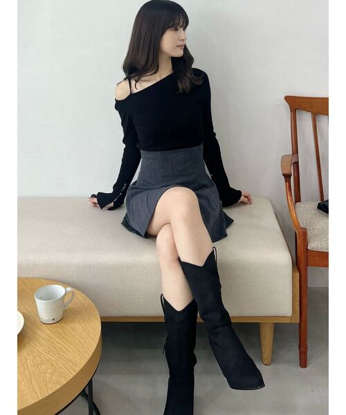 MERCURYDUO（マーキュリーデュオ）の「ウエスタンミドルブーツ（ブーツ・レディース・ブラック/ライトグレー・36/38）」の13枚目の写真