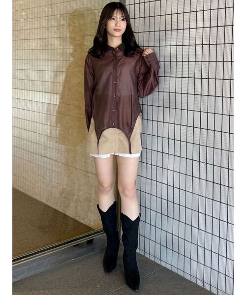 MERCURYDUO（マーキュリーデュオ）の「ウエスタンミドルブーツ（ブーツ・レディース・ブラック/ライトグレー・36/38）」の15枚目の写真