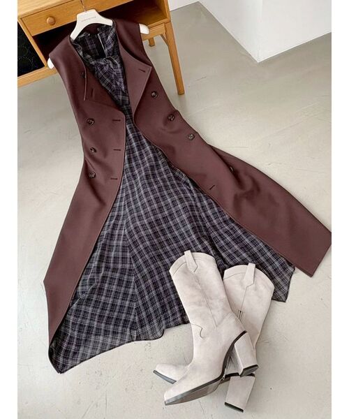 MERCURYDUO（マーキュリーデュオ）の「ウエスタンミドルブーツ（ブーツ・レディース・ブラック/ライトグレー・36/38）」の4枚目の写真