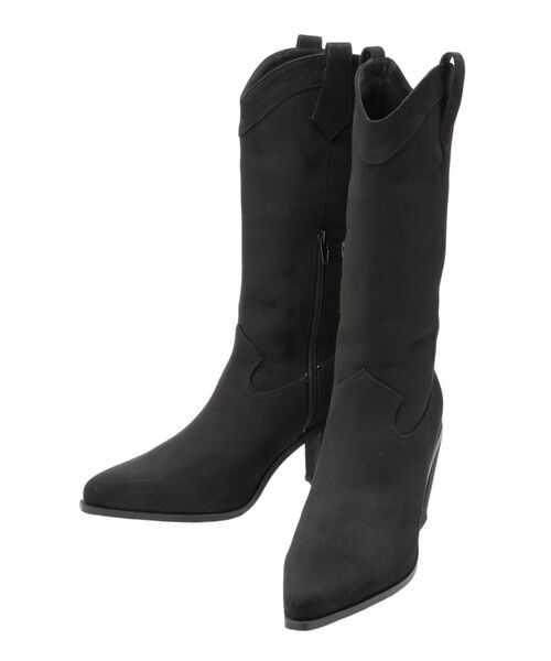 MERCURYDUO（マーキュリーデュオ）の「ウエスタンミドルブーツ（ブーツ・レディース・ブラック/ライトグレー・36/38）」の10枚目の写真