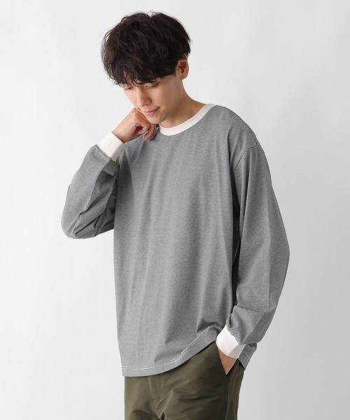 FOUND GOOD（ファウンドグッド）の「ボーダーLS/T（Tシャツ/カットソー・メンズ・グレー系5/ブラック/グリーン・XL/M/L）」の11枚目の写真