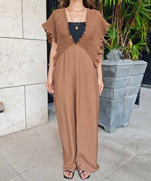 esutoreja（エストレジャ）の「レースアップオールインワン（つなぎ/オールインワン・レディース・ブラウン/ブラック・FREE）」の11枚目の写真