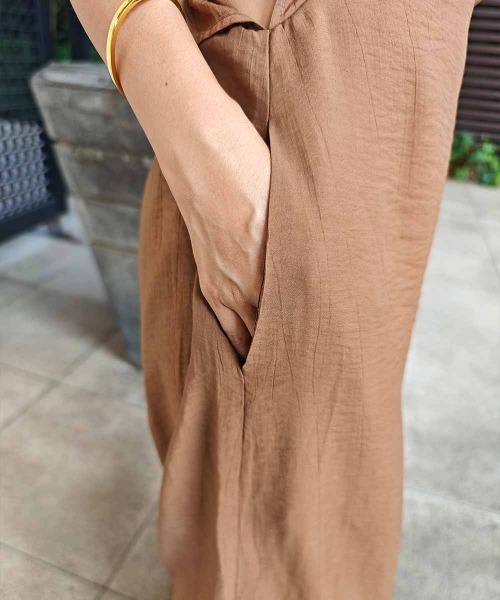 esutoreja（エストレジャ）の「レースアップオールインワン（つなぎ/オールインワン・レディース・ブラウン/ブラック・FREE）」の14枚目の写真