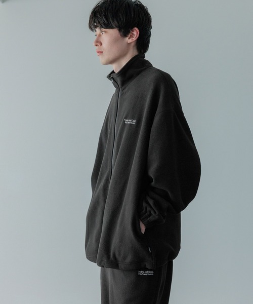 LOWRYS FARM（ローリーズファーム）の「【LFM(U)】FLEECE ZIP ブルゾン　 592723（ブルゾン・メンズ・ブラック/チャコールグレー・MEDIUM/LARGE）」の6枚目の写真