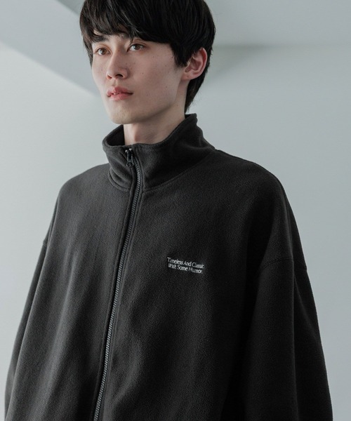 LOWRYS FARM（ローリーズファーム）の「【LFM(U)】FLEECE ZIP ブルゾン　 592723（ブルゾン・メンズ・ブラック/チャコールグレー・MEDIUM/LARGE）」の8枚目の写真