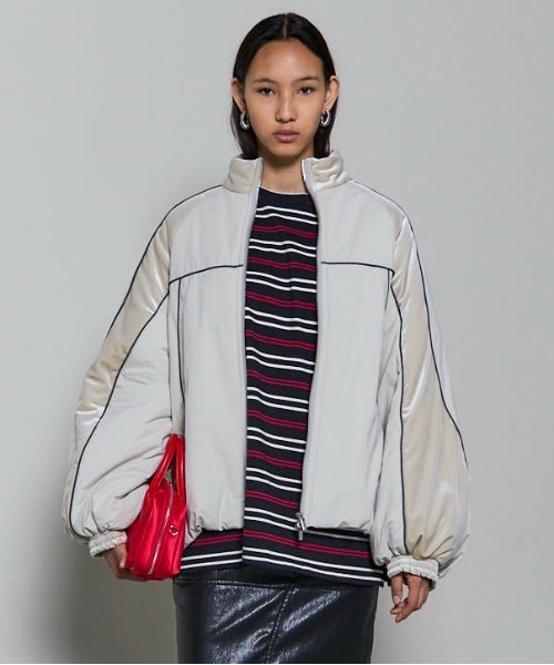 Velour Combination Puffer Blouson/ベロアコンビパッファーブルゾン