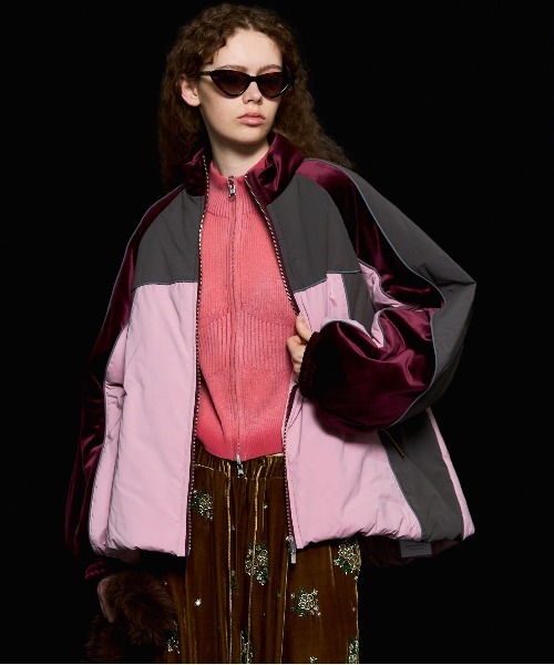 MURUA 【YUKKOコラボ】ファーカラーベロアブルゾン MURUA YUKKOコラボ MURUA 【YUKKOコラボ】ファーカラーベロアブルゾン MURUA YUKKOコラボ