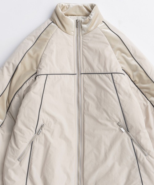 セール】Velour Combination Puffer Blouson/ベロアコンビパッファー