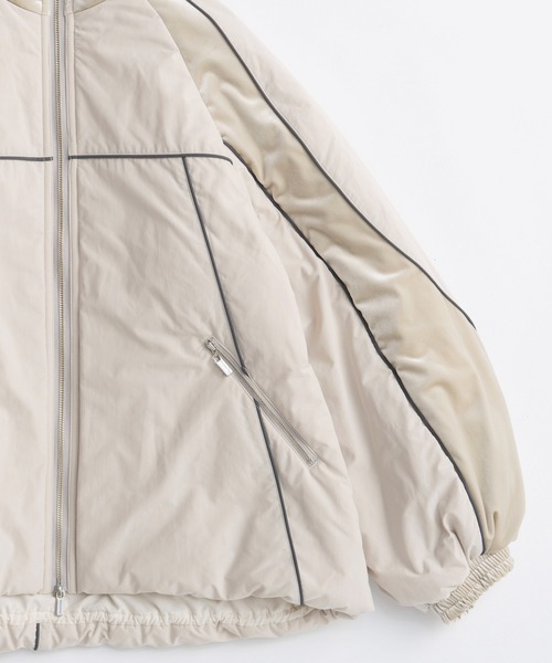 MAISON SPECIAL(メゾンスペシャル)の「Velour Combination Puffer Blouson/ベロアコンビパッファーブルゾン(ブルゾン・レディース・グリーン/ピンク/ホワイト・FREE)」の15枚目の写真