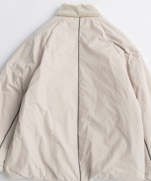 MAISON SPECIAL(メゾンスペシャル)の「Velour Combination Puffer Blouson/ベロアコンビパッファーブルゾン(ブルゾン・レディース・グリーン/ピンク/ホワイト・FREE)」の19枚目の写真