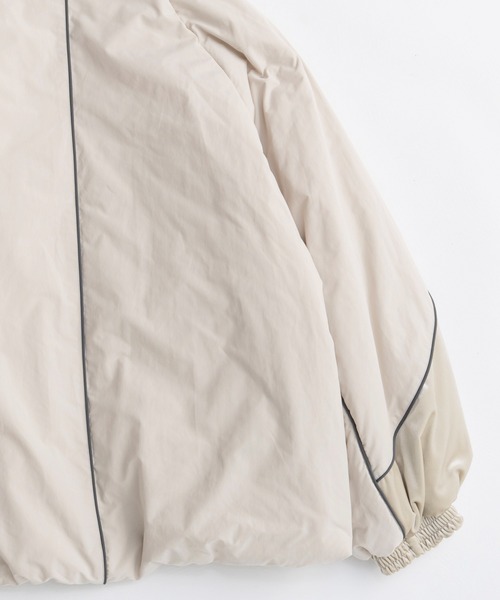 MAISON SPECIAL(メゾンスペシャル)の「Velour Combination Puffer Blouson/ベロアコンビパッファーブルゾン(ブルゾン・レディース・グリーン/ピンク/ホワイト・FREE)」の20枚目の写真