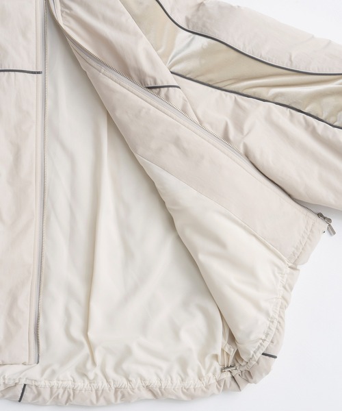 MAISON SPECIAL(メゾンスペシャル)の「Velour Combination Puffer Blouson/ベロアコンビパッファーブルゾン(ブルゾン・レディース・グリーン/ピンク/ホワイト・FREE)」の17枚目の写真