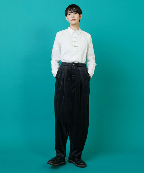 FRAPBOIS（フラボア）の「ベロアサール パンツ（その他パンツ・レディース・ブラック/ネイビー・1/0）」の8枚目の写真