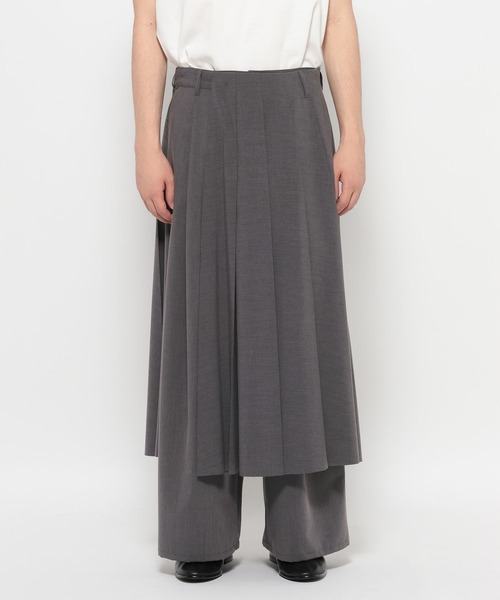 HARE（ハレ）の「ロングスカートレイヤードパンツ(HARE)（その他パンツ・メンズ・ブラック/グレー・FREE）」の12枚目の写真