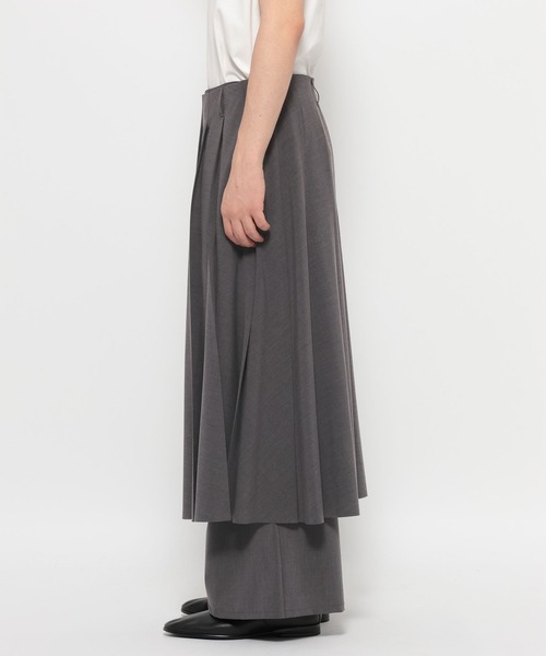 HARE（ハレ）の「ロングスカートレイヤードパンツ(HARE)（その他パンツ・メンズ・ブラック/グレー・FREE）」の13枚目の写真