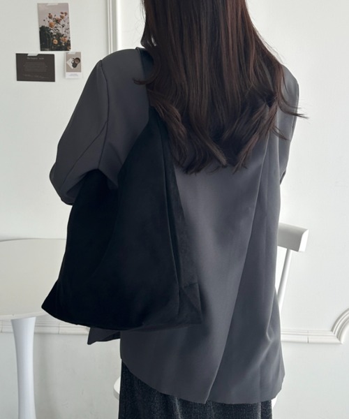 wears（ウェアーズ）の「ポーチ付き スウェード風ワンハンドルバッグ（トートバッグ・レディース・ブラック/ダークブラウン/キャメル/ベージュ・FREE）」の9枚目の写真