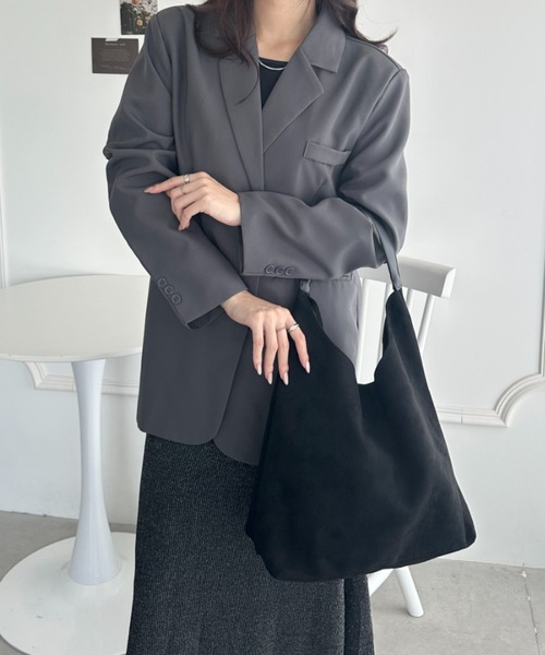 wears（ウェアーズ）の「ポーチ付き スウェード風ワンハンドルバッグ（トートバッグ・レディース・ブラック/ダークブラウン/キャメル/ベージュ・FREE）」の10枚目の写真