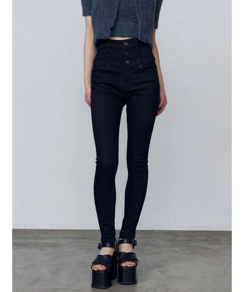 セール】【ELDER】NUDEハイウエストデニム（デニムパンツ）｜EMODA