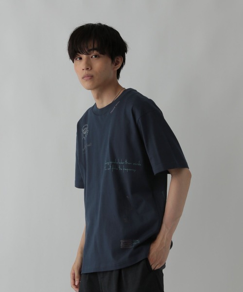 GLOBAL WORK(グローバルワーク)の「アソートコットンTシャツ/CLEAN MODE/587649(Tシャツ/カットソー・メンズ・イエロー系その他5/ブルー系その他6/ホワイト系その他5/ブラック系その他/ネイビー系8/グレー系その他5・L/M/S)」の5枚目の写真