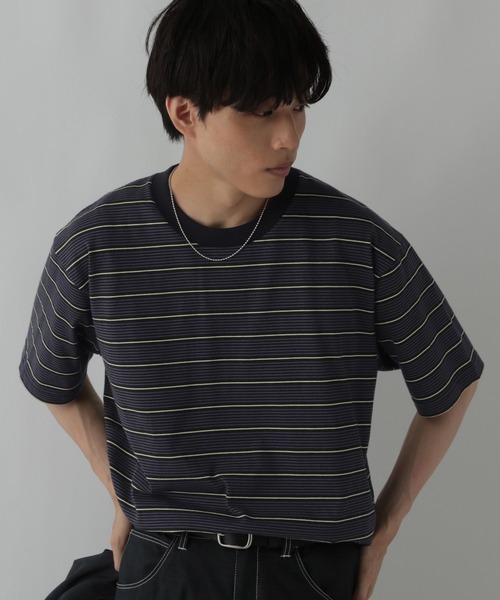 GLOBAL WORK(グローバルワーク)の「アソートコットンTシャツ/CLEAN MODE/587649(Tシャツ/カットソー・メンズ・イエロー系その他5/ブルー系その他6/ホワイト系その他5/ブラック系その他/ネイビー系8/グレー系その他5・L/M/S)」の1枚目の写真