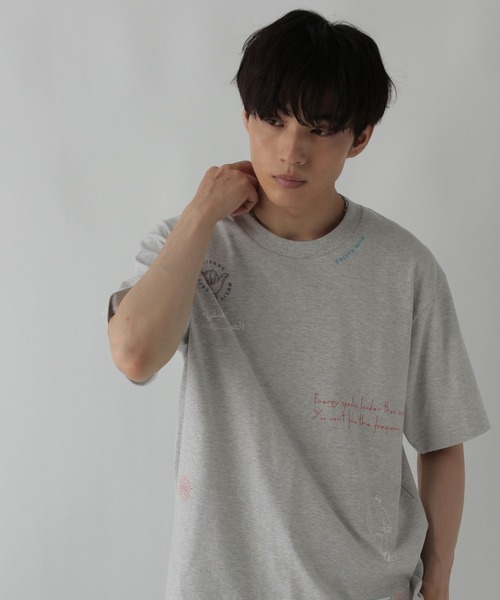 GLOBAL WORK(グローバルワーク)の「アソートコットンTシャツ/CLEAN MODE/587649(Tシャツ/カットソー・メンズ・イエロー系その他5/ブルー系その他6/ホワイト系その他5/ブラック系その他/ネイビー系8/グレー系その他5・L/M/S)」の3枚目の写真