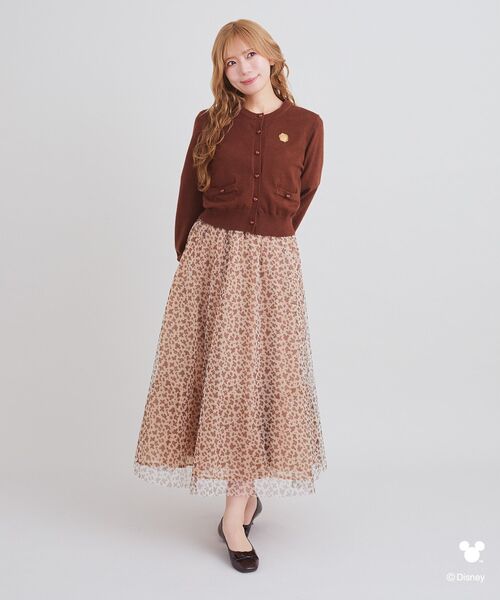 Disney（ディズニー）の「ミッキー/レオパード柄チュールスカート（スカート・レディース・ライトベージュ・FREE）」の7枚目の写真