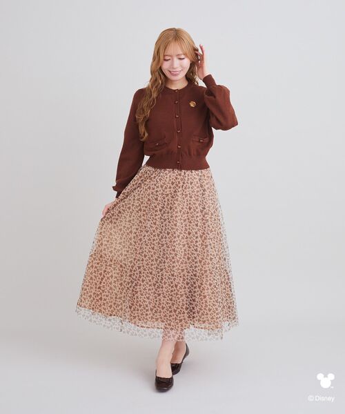 Disney（ディズニー）の「ミッキー/レオパード柄チュールスカート（スカート・レディース・ライトベージュ・FREE）」の15枚目の写真