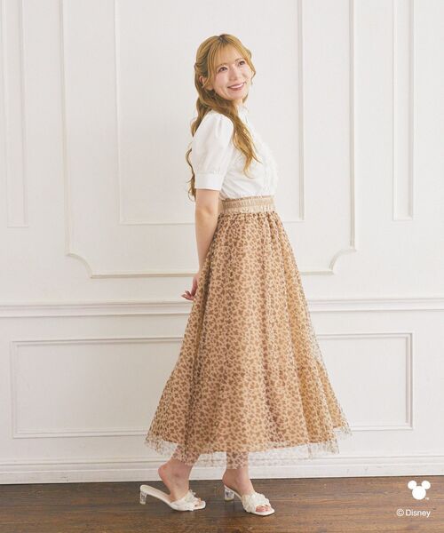 Disney（ディズニー）の「ミッキー/レオパード柄チュールスカート（スカート・レディース・ライトベージュ・FREE）」の12枚目の写真