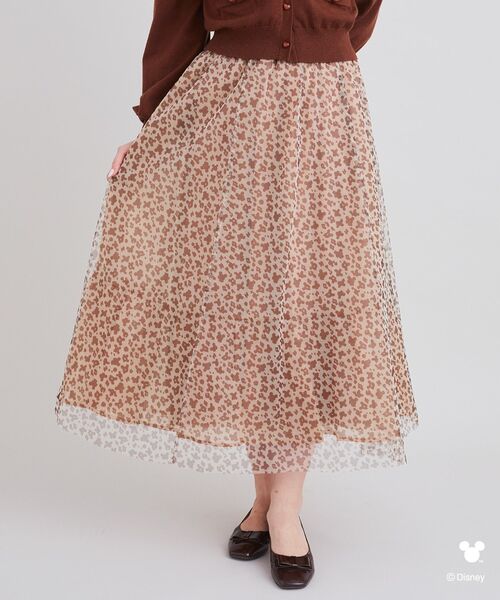 Disney（ディズニー）の「ミッキー/レオパード柄チュールスカート（スカート・レディース・ライトベージュ・FREE）」の8枚目の写真