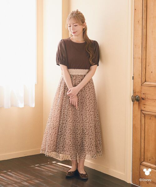 Disney（ディズニー）の「ミッキー/レオパード柄チュールスカート（スカート・レディース・ライトベージュ・FREE）」の13枚目の写真