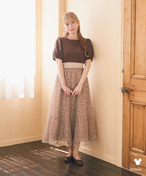Disney（ディズニー）の「ミッキー/レオパード柄チュールスカート（スカート・レディース・ライトベージュ・FREE）」の10枚目の写真