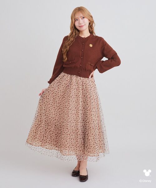 Disney（ディズニー）の「ミッキー/レオパード柄チュールスカート（スカート・レディース・ライトベージュ・FREE）」の9枚目の写真