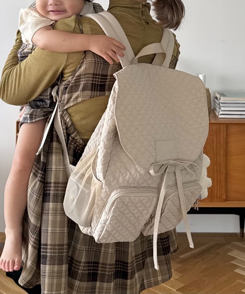 INTER FACTORY(インターファクトリー)の「ちょこび - マザーズリュック made in INTER FACTORY(バックパック/リュック・レディース・アイボリー/カーキ/ブラック・FREE)」の8枚目の写真