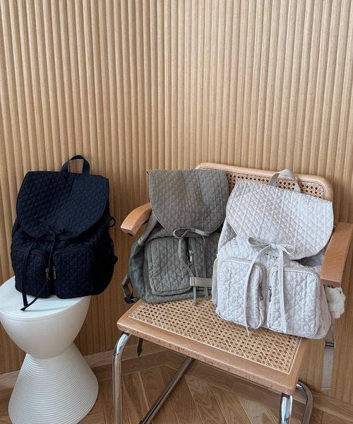 INTER FACTORY(インターファクトリー)の「ちょこび - マザーズリュック made in INTER FACTORY(バックパック/リュック・レディース・アイボリー/カーキ/ブラック・FREE)」の5枚目の写真
