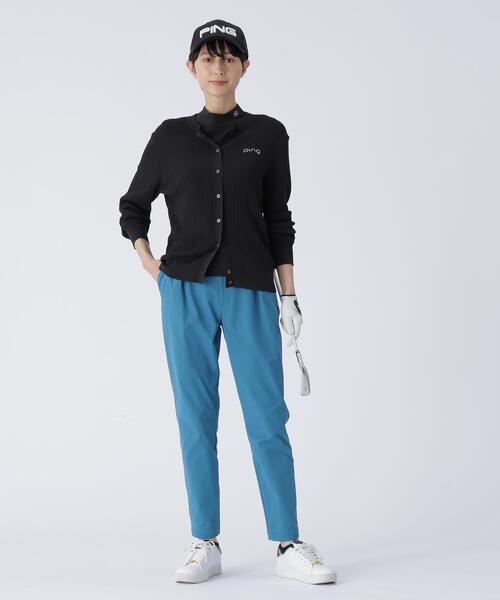 【ホワイト】全方向コットンストレッチツイルテーパードパンツ <LADIES LINE> (LADIES) セール】【PING APPAREL】全方向コットンストレッチツイルテーパード