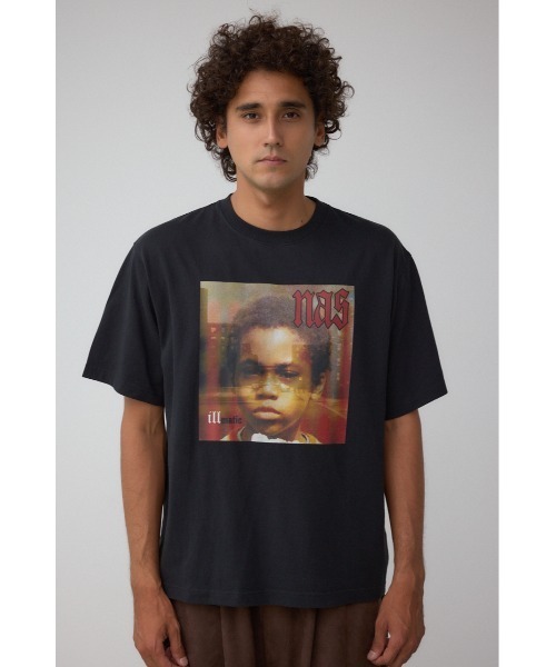 AZUL by moussy(アズールバイマウジー)の「【NAS】ビンテージラップ半袖TEE(Tシャツ/カットソー・メンズ・グレー/ブラック・FREE)」の6枚目の写真