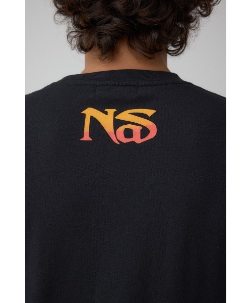 AZUL by moussy(アズールバイマウジー)の「【NAS】ビンテージラップ半袖TEE(Tシャツ/カットソー・メンズ・グレー/ブラック・FREE)」の9枚目の写真