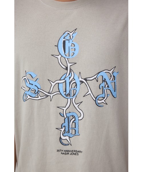 AZUL by moussy(アズールバイマウジー)の「【NAS】ビンテージラップ半袖TEE(Tシャツ/カットソー・メンズ・グレー/ブラック・FREE)」の22枚目の写真