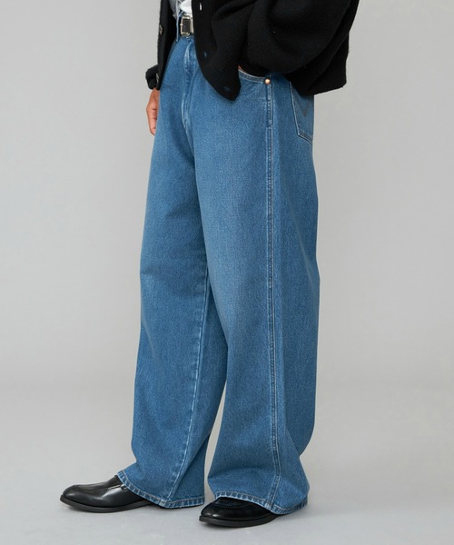 Lee（リー）の「Wrangler/ラングラー【US ORIGINAL】ワイドジーンズ/ワイドデニムパンツ（デニムパンツ・メンズ・ブルー・SMALL/LARGE/MEDIUM）」の6枚目の写真