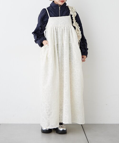 ワンピース ガーリー キャミワンピ レース ロング丈 L2937 楽天市場】【SALE】 レースランジェリー風キャミワンピース