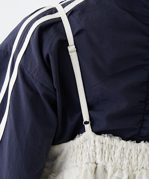 w closet(ダブルクローゼット)の「フラワーレースロングキャミワンピース(ワンピース・レディース・サックスブルー/ブラック/オフホワイト・FREE)」の10枚目の写真