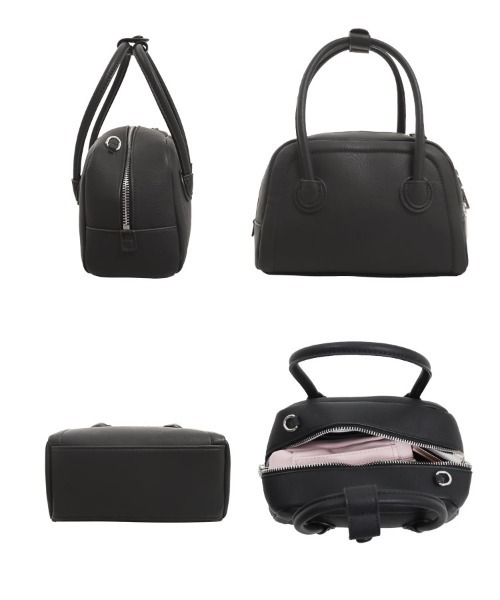 KOBE LETTUCE（コウベレタス）の「ミニボストンハンドバッグ（ハンドバッグ・レディース・ワイン/ブラック/ブラウン・F）」の14枚目の写真